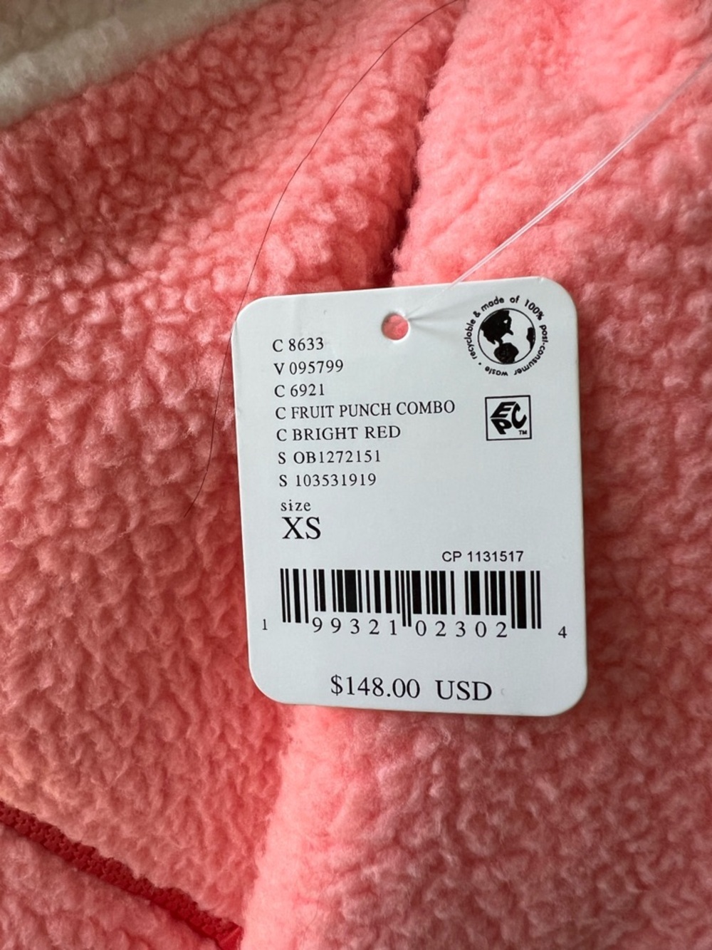 FPM Hit The Slopes Colorblock Fleece Pullover in Fruit Punch Combo Size XS NWT - Picture 6 of 11